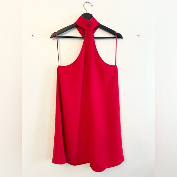 Amanda Uprichard Queens dress Macintosh red halter swing short Valentine’s Day M - Picture 8 of 11